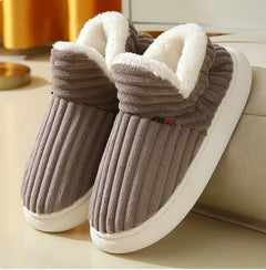 CozyPair Unisex Winter Slippers – Plush Cotton Fleece for Indoor & Outdoor